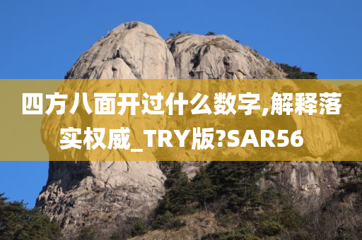 四方八面开过什么数字,解释落实权威_TRY版?SAR56