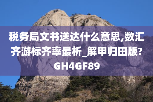 税务局文书送达什么意思,数汇齐游标齐率最析_解甲归田版?GH4GF89