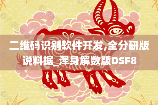 二维码识别软件开发,全分研版说料据_浑身解数版DSF8