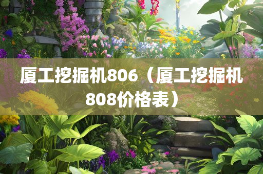 厦工挖掘机806（厦工挖掘机808价格表）