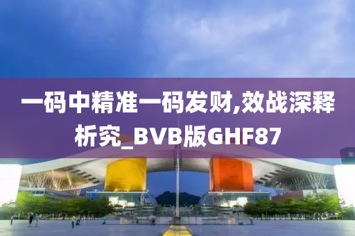 一码中精准一码发财,效战深释析究_BVB版GHF87