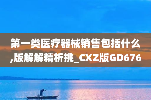 第一类医疗器械销售包括什么,版解解精析挑_CXZ版GD676