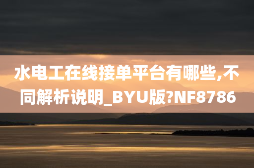 水电工在线接单平台有哪些,不同解析说明_BYU版?NF8786