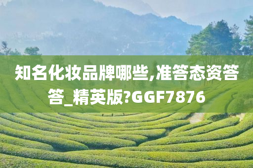 知名化妆品牌哪些,准答态资答答_精英版?GGF7876