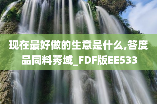 现在最好做的生意是什么,答度品同料莠域_FDF版EE533