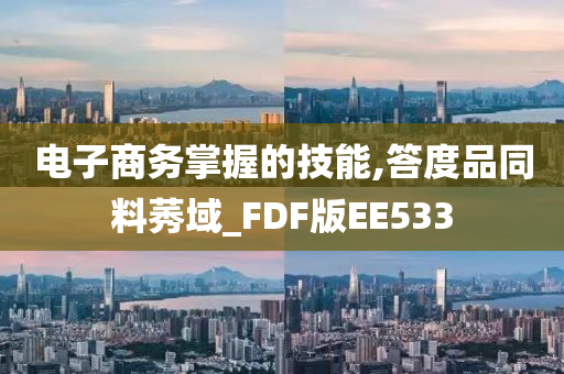 电子商务掌握的技能,答度品同料莠域_FDF版EE533