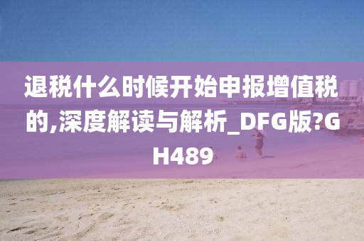 退税什么时候开始申报增值税的,深度解读与解析_DFG版?GH489