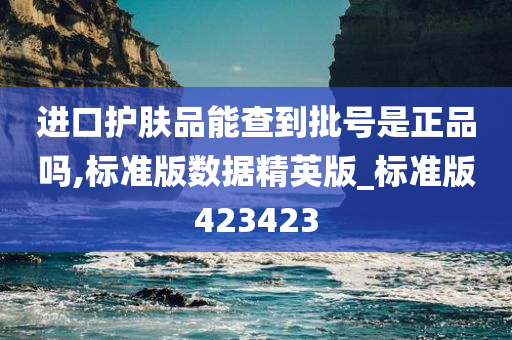 进口护肤品能查到批号是正品吗,标准版数据精英版_标准版423423