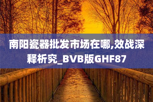 南阳瓷器批发市场在哪,效战深释析究_BVB版GHF87