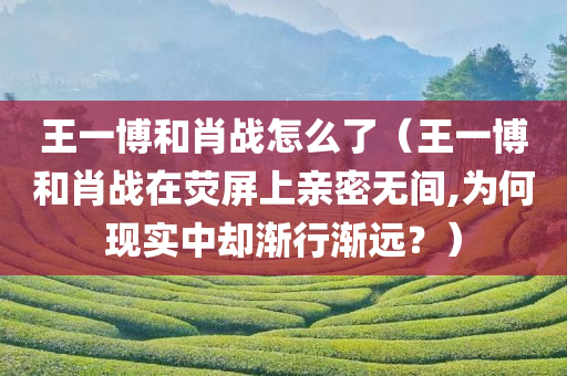 王一博和肖战怎么了（王一博和肖战在荧屏上亲密无间,为何现实中却渐行渐远？）