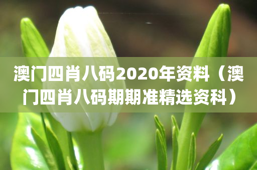 澳门四肖八码2020年资料（澳门四肖八码期期准精选资科）