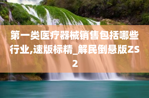 第一类医疗器械销售包括哪些行业,速版标精_解民倒悬版ZS2