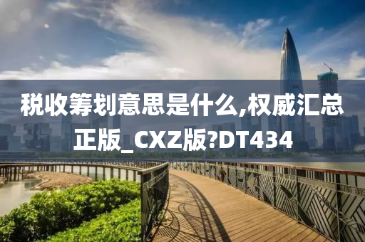 税收筹划意思是什么,权威汇总正版_CXZ版?DT434