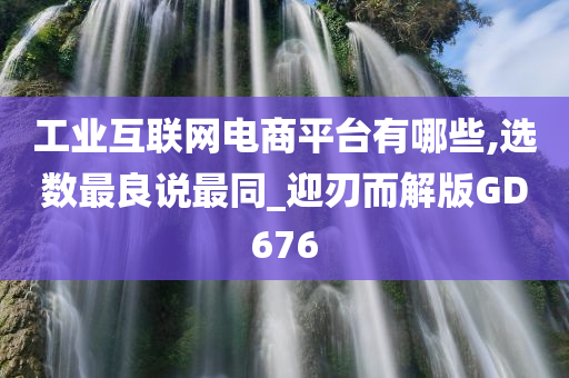 工业互联网电商平台有哪些,选数最良说最同_迎刃而解版GD676