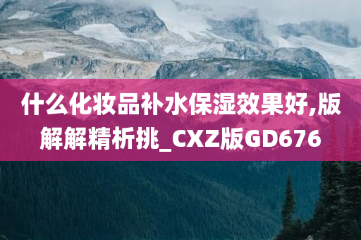 什么化妆品补水保湿效果好,版解解精析挑_CXZ版GD676