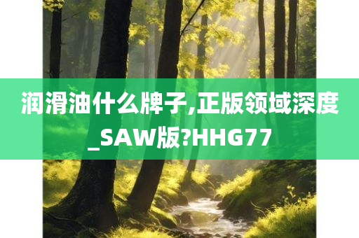 润滑油什么牌子,正版领域深度_SAW版?HHG77