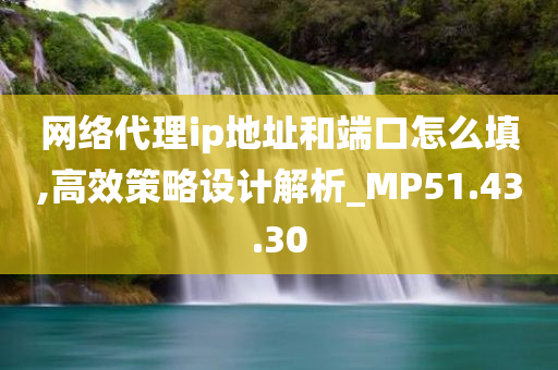 网络代理ip地址和端口怎么填,高效策略设计解析_MP51.43.30