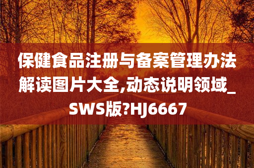 保健食品注册与备案管理办法解读图片大全,动态说明领域_SWS版?HJ6667