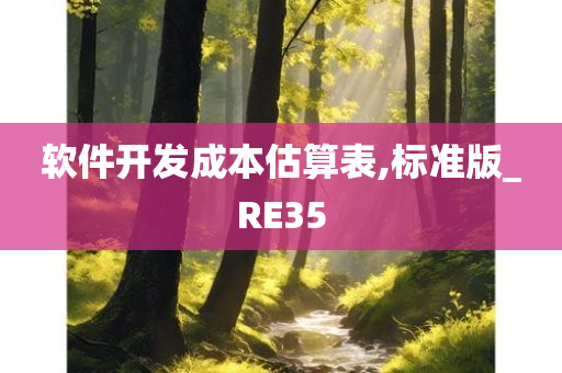 软件开发成本估算表,标准版_RE35