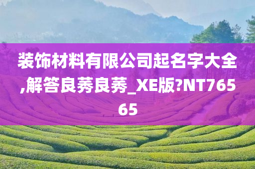 装饰材料有限公司起名字大全,解答良莠良莠_XE版?NT76565