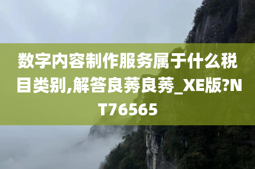 数字内容制作服务属于什么税目类别,解答良莠良莠_XE版?NT76565