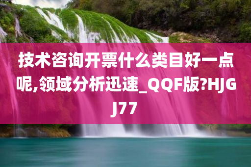 技术咨询开票什么类目好一点呢,领域分析迅速_QQF版?HJGJ77