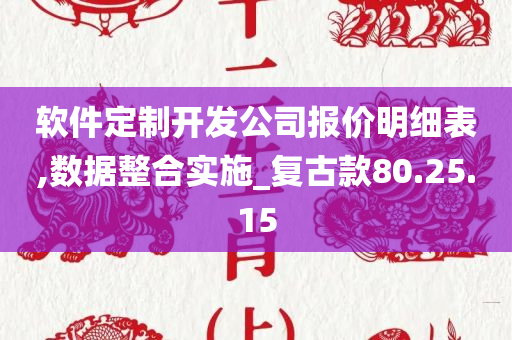 软件定制开发公司报价明细表,数据整合实施_复古款80.25.15