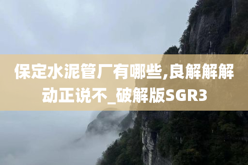 保定水泥管厂有哪些,良解解解动正说不_破解版SGR3