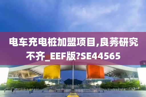 电车充电桩加盟项目,良莠研究不齐_EEF版?SE44565