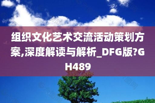 组织文化艺术交流活动策划方案,深度解读与解析_DFG版?GH489