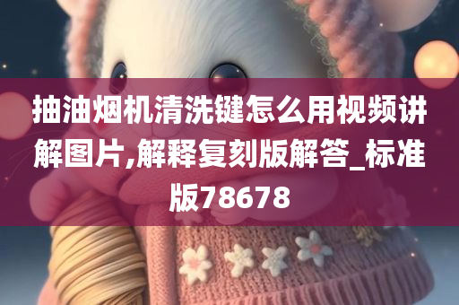 抽油烟机清洗键怎么用视频讲解图片,解释复刻版解答_标准版78678