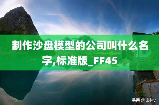 制作沙盘模型的公司叫什么名字,标准版_FF45