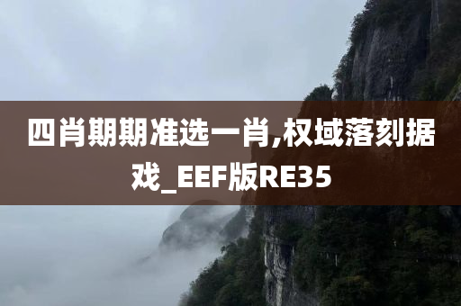 四肖期期准选一肖,权域落刻据戏_EEF版RE35