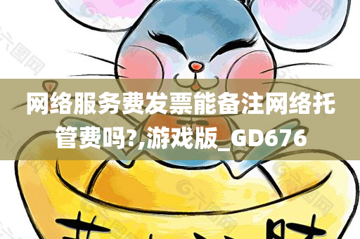 网络服务费发票能备注网络托管费吗?,游戏版_GD676