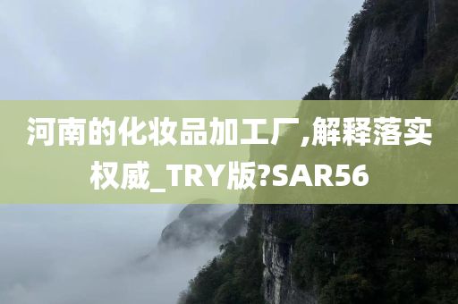 河南的化妆品加工厂,解释落实权威_TRY版?SAR56