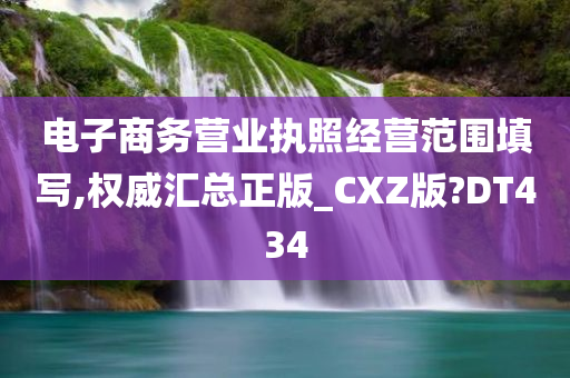 电子商务营业执照经营范围填写,权威汇总正版_CXZ版?DT434