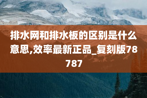 排水网和排水板的区别是什么意思,效率最新正品_复刻版78787