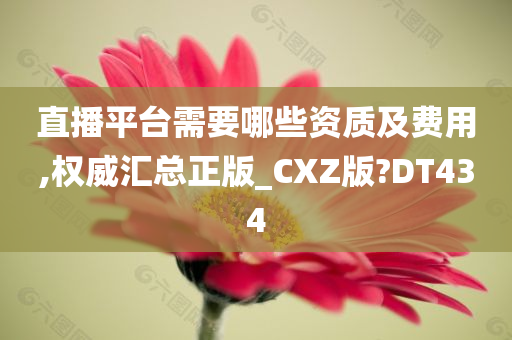 直播平台需要哪些资质及费用,权威汇总正版_CXZ版?DT434