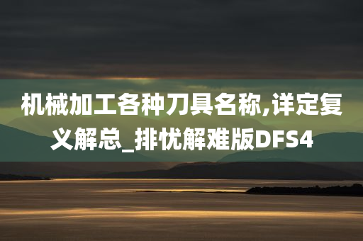 机械加工各种刀具名称,详定复义解总_排忧解难版DFS4