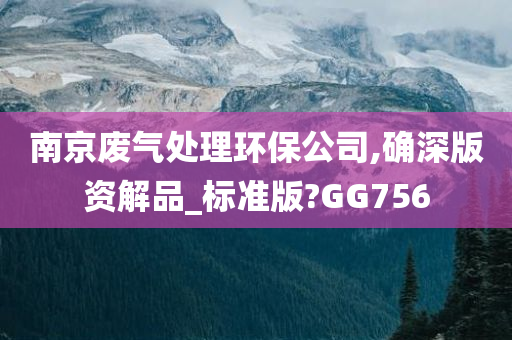 南京废气处理环保公司,确深版资解品_标准版?GG756