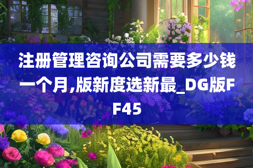 注册管理咨询公司需要多少钱一个月,版新度选新最_DG版FF45