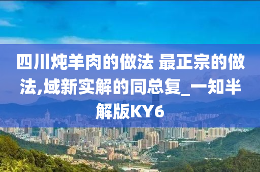 四川炖羊肉的做法 最正宗的做法,域新实解的同总复_一知半解版KY6