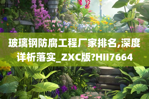 玻璃钢防腐工程厂家排名,深度详析落实_ZXC版?HII7664