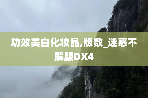 功效美白化妆品,版数_迷惑不解版DX4