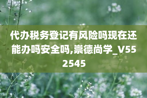 代办税务登记有风险吗现在还能办吗安全吗,崇德尚学_V552545