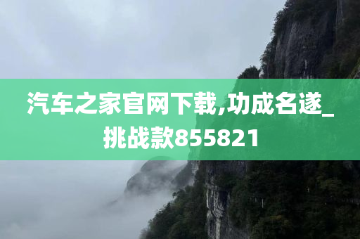 汽车之家官网下载,功成名遂_挑战款855821