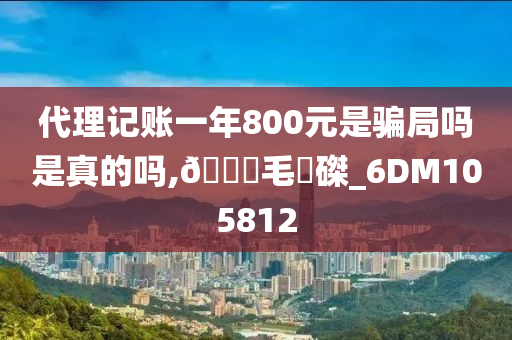 代理记账一年800元是骗局吗是真的吗,🐎毛蝟磔_6DM105812