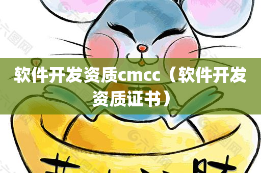 软件开发资质cmcc（软件开发资质证书）