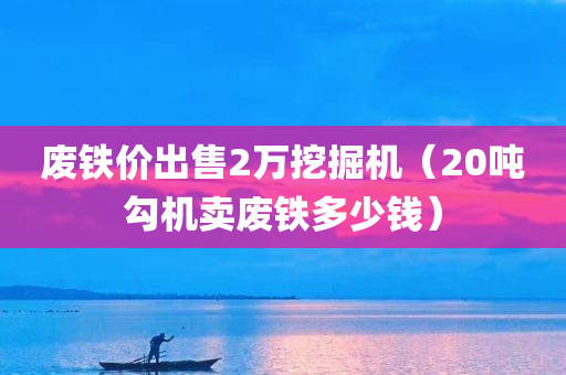 废铁价出售2万挖掘机（20吨勾机卖废铁多少钱）