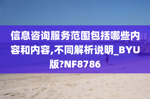 信息咨询服务范围包括哪些内容和内容,不同解析说明_BYU版?NF8786